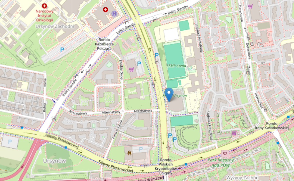 Mapka Arena Warsaw Open 2026